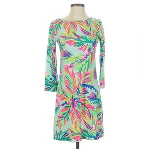 Lilly Pulitzer Long Sleeve Tropical Print Dress Size M RN 88189